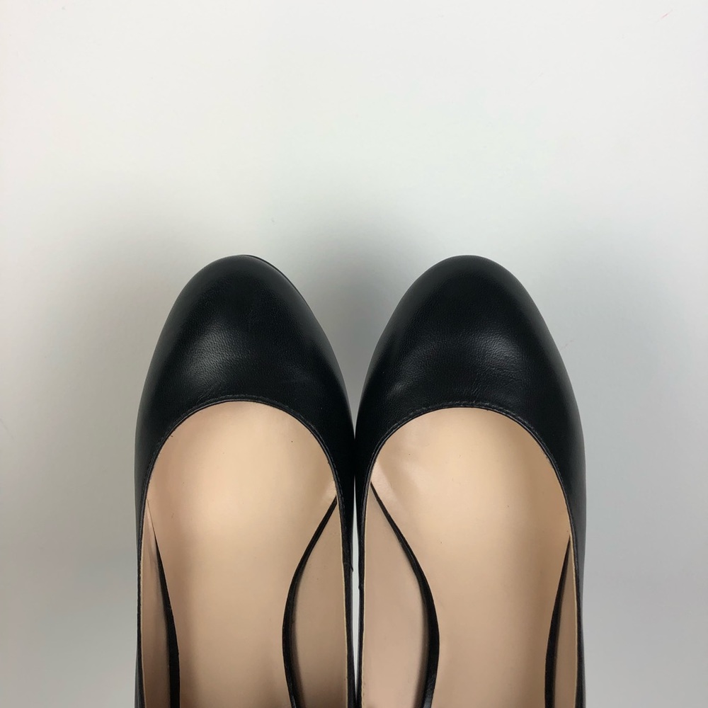 NEW Nine West Black Wispy Round Toe Wedge Heels 6M - Picture 4 of 7